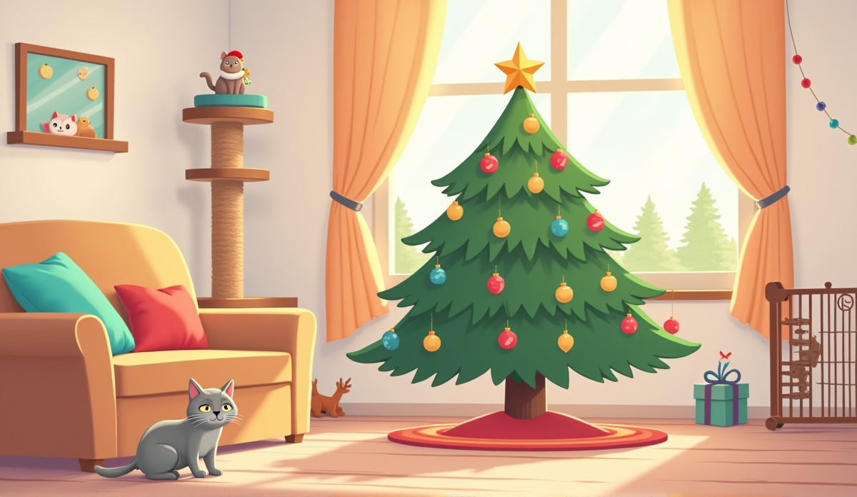Keeping Cats Away From the Christmas Tree Safely